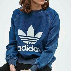 Adidas Denim Look Trefoil Sweatshirt